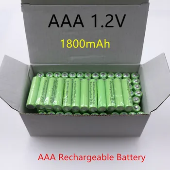 100% Naujas AAA 1800mAh Ni-MH 1.2 V įkraunamas akumuliatorius AAA baterijos 3A įkraunamos baterijos Ni-MH akumuliatorius fotoaparato žaislas