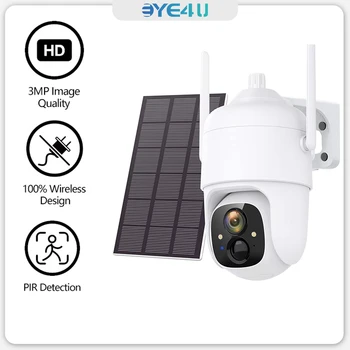 3MP Wifi Survalance Kamera su Saulės baterijomis Lauko Sodo Wireless CCTV Saugumo Apsaugos, IP Cam PIR Aptikimo Smart Home