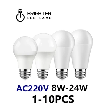 4-16PC LED lemputė E27 B22 AC 220V-240V Didelė Galia 8W-18W B22 E27 bombilla lampara led lemputės apšvietimas kambarį Namuose