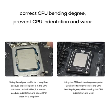 CPU Lenkimo Korekcija Rėmo Tvirtinimo Sagtis Anti-kritimo kampas Intel12th 13 LGA1700 LGA1800 CPU Tvirtinimo Backplane