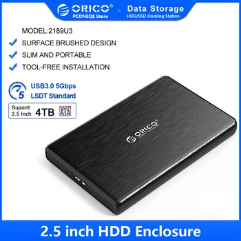 ORICO USB 3.0 prie SATA 3.0 HDD Case 2.5 Colių SATA Tipo C HDD Atveju USB3.0 MicroB Išorinio Kietojo disko Disko Gaubto Paramos 2TB