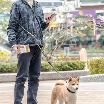 Šuns Pavadėlio laisvų Rankų Pavadėlio Šunims Vaikščioti Daugiafunkcį Šunį Pavadėliu Vaikščioti Naminių Reikmenys Reguliuojamas Šunys Walker Pet products